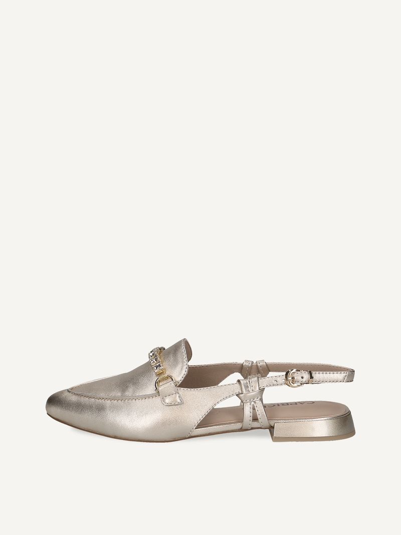 CAPRICE sling pumps, , made of Leather with Block heel, Size 40