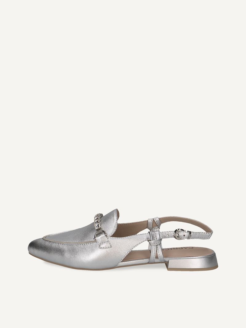 CAPRICE sling pumps, , made of Leather with Block heel, Size 38