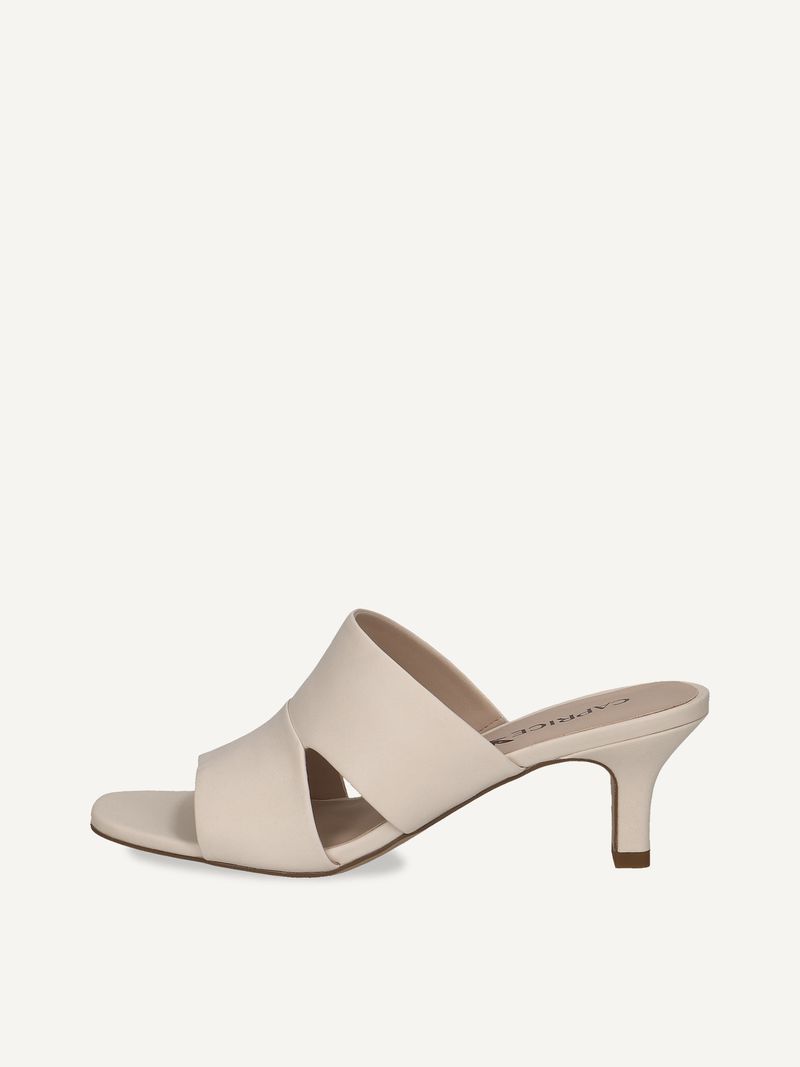 CAPRICE Mule, , made of Leather with Trapeze heel, Size 41