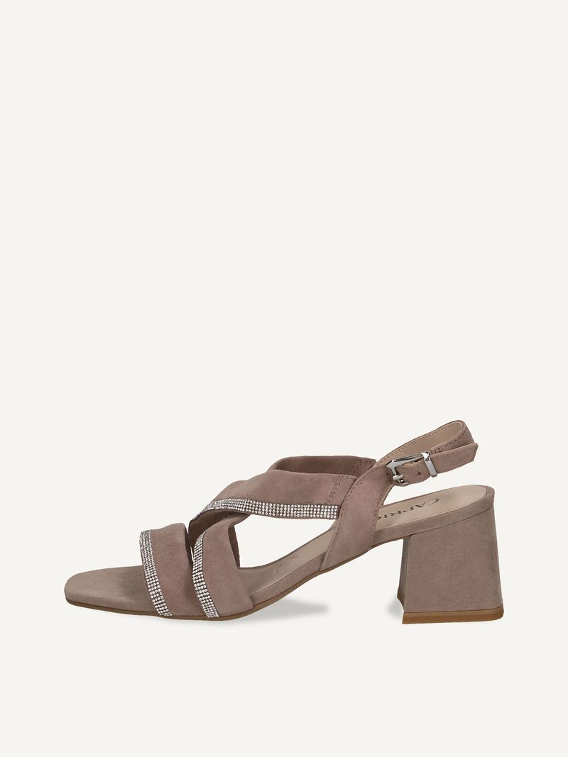 CAPRICE Heeled sandal, , made of Leather and synthetic with Block heel, Size 37