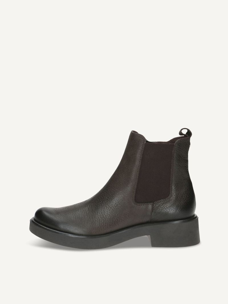 CAPRICE Chelsea boot, , made of Leather with Block heel, Size 40