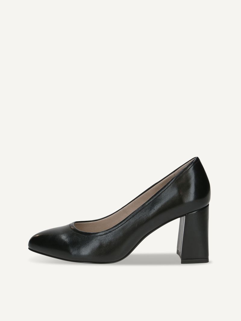 CAPRICE Pumps, , made of Leather with Trapeze heel, Size 40
