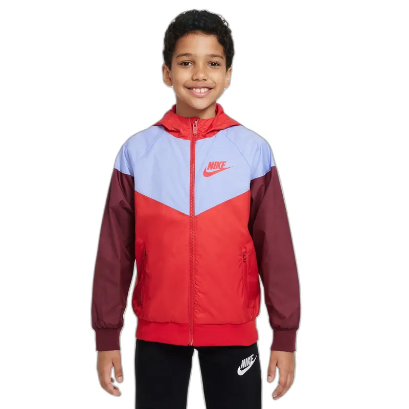 Wasserdichte Kinderjacke Sportswear Windrunner - Rouge - male - Size: 12/13 ans