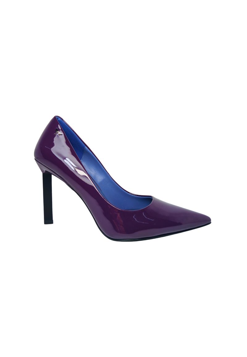 Scarpe Donna Decollete a punta con tacco. Colore Purple