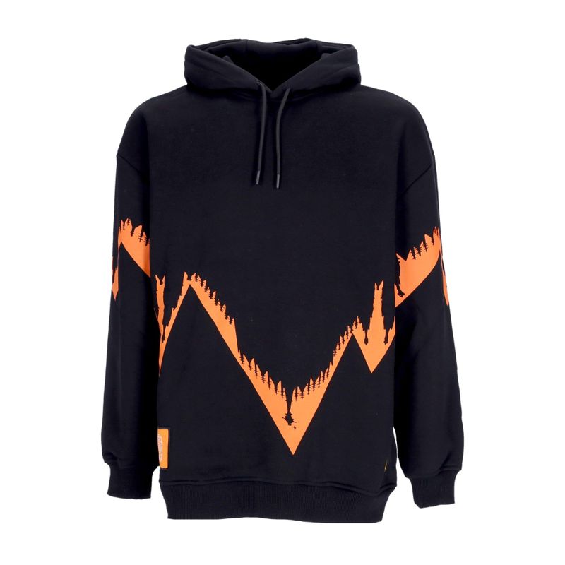 Felpa Cappuccio Uomo Bench Milano Outline Oversize Hoodie Black/red