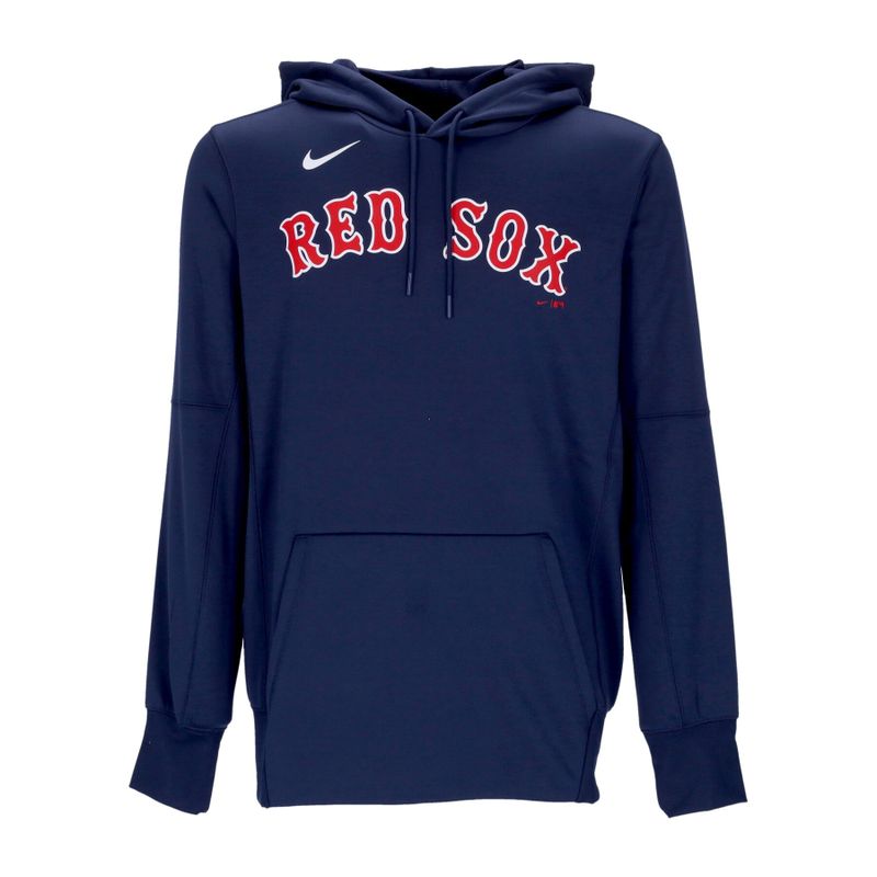 Felpa Cappuccio Uomo Mlb Wordmark Therma Performance Pullover Hoodie Bosred Midnight Navy