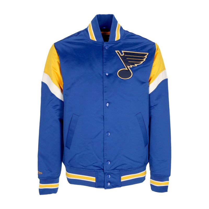 Giubbotto Bomber Uomo Nhl Heavyweight Satin Jacket Stlblu Original Team Colors