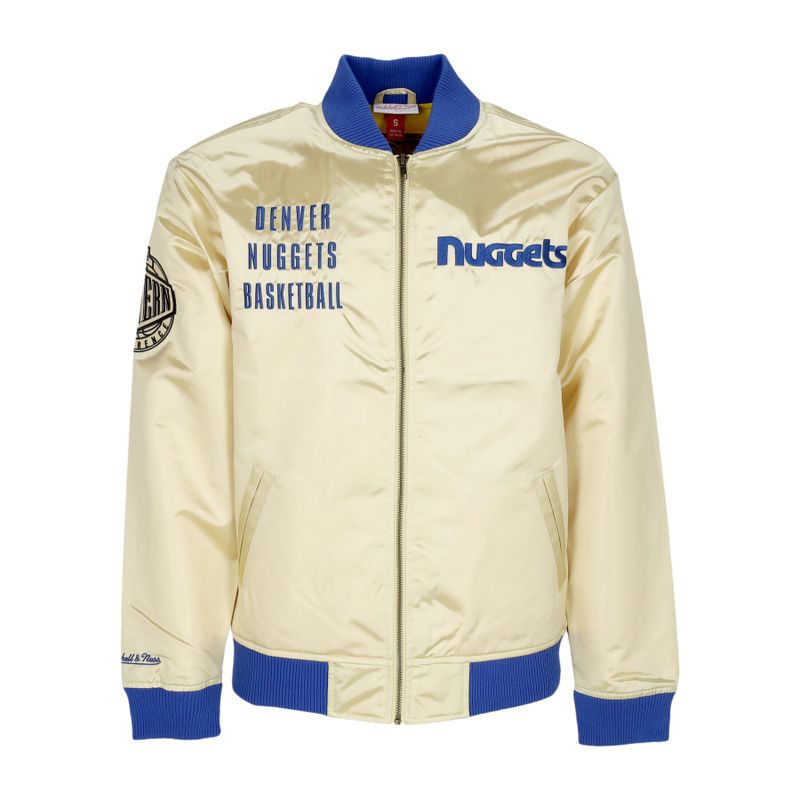 Giubbotto Bomber Uomo Nba Team Og 2.0 Lightweight Satin Jacket Vintage Logo Dennug Gold