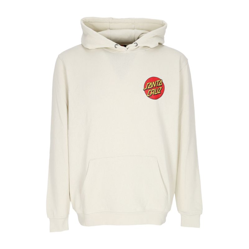 Felpa Cappuccio Uomo Classic Dot Chest Hoodie Light Grey