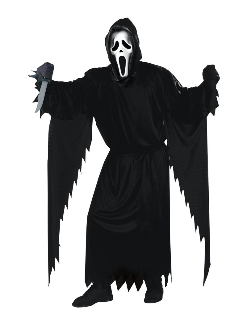 Ghostface Scream Halloween-Herrenkostüm schwarz-weiss