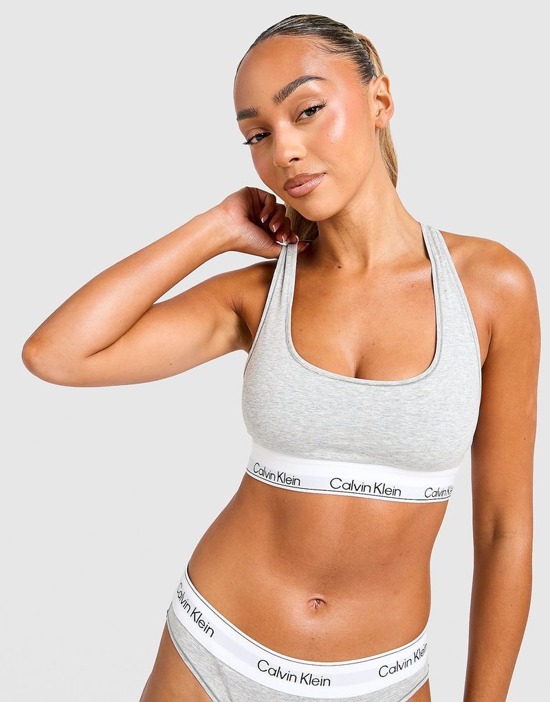 Womens Bralette Icon Cotton - Grigio, grigio grigio Donna taglia L