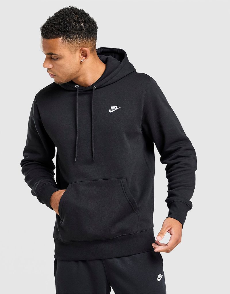 Mens Felpa con Cappuccio Overhead Foundation - Nero, nero nero Uomo taglia XS