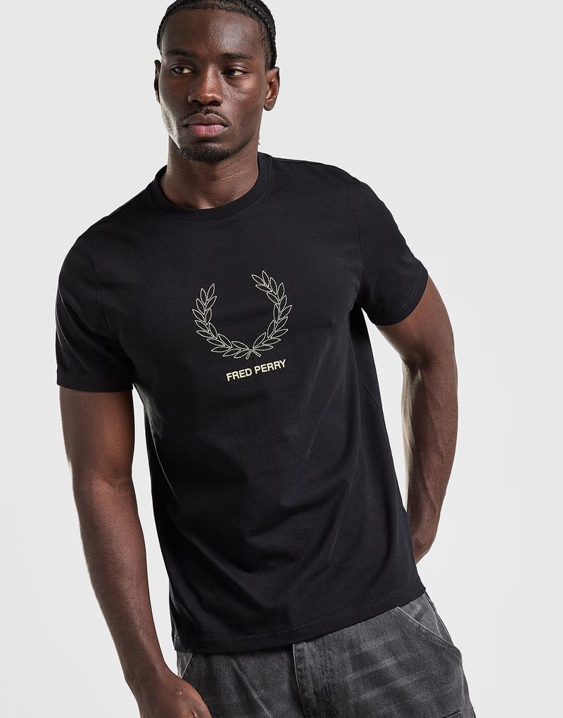 Outline Laurel Wreath T-Shirt - Herren, Schwarz - male - Size: M