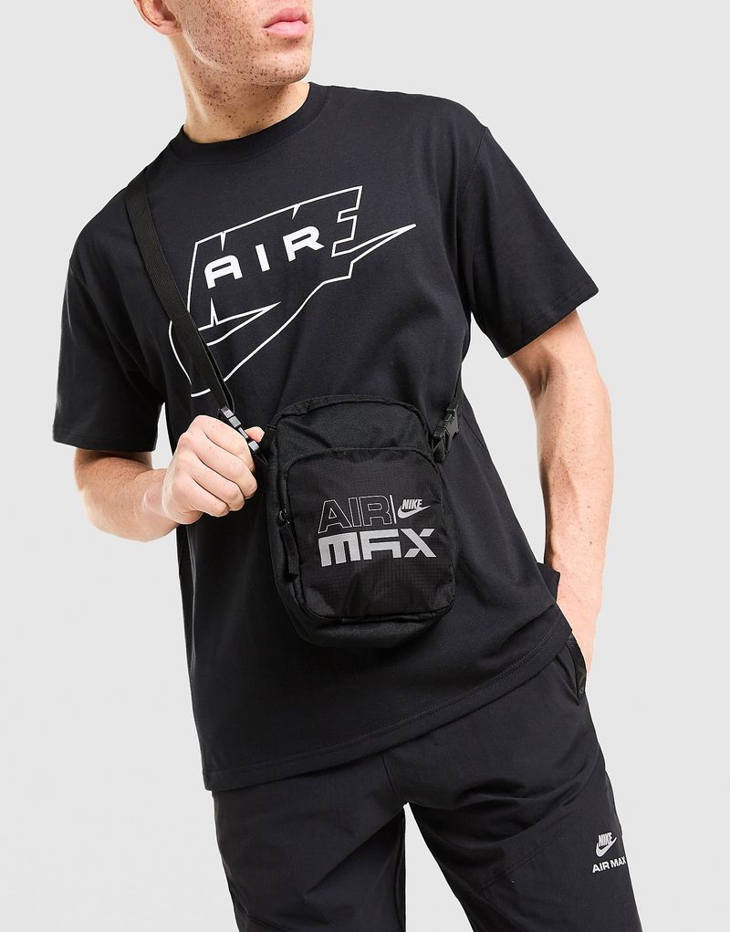 Mens Borsa Crossbody Air Max Reflective Logo - Nero, nero nero Uomo taglia One Size