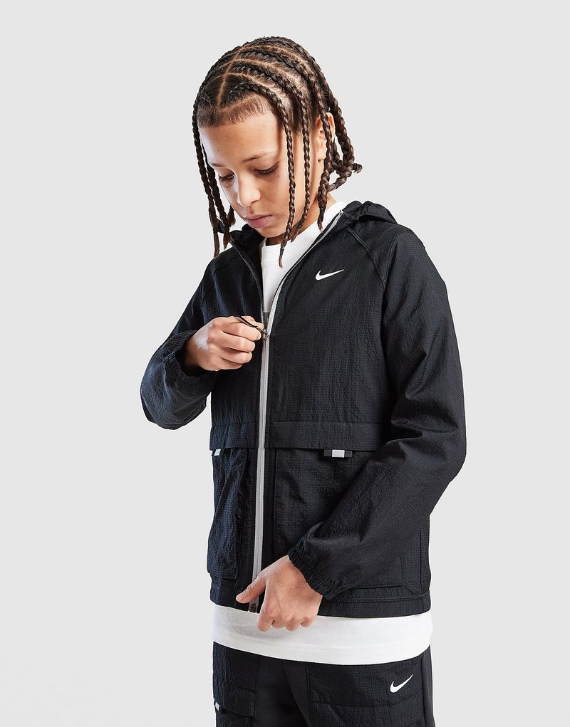 Sportswear City Utility Jacket Junior, Schwarz - unisex - Size: 10-12Y