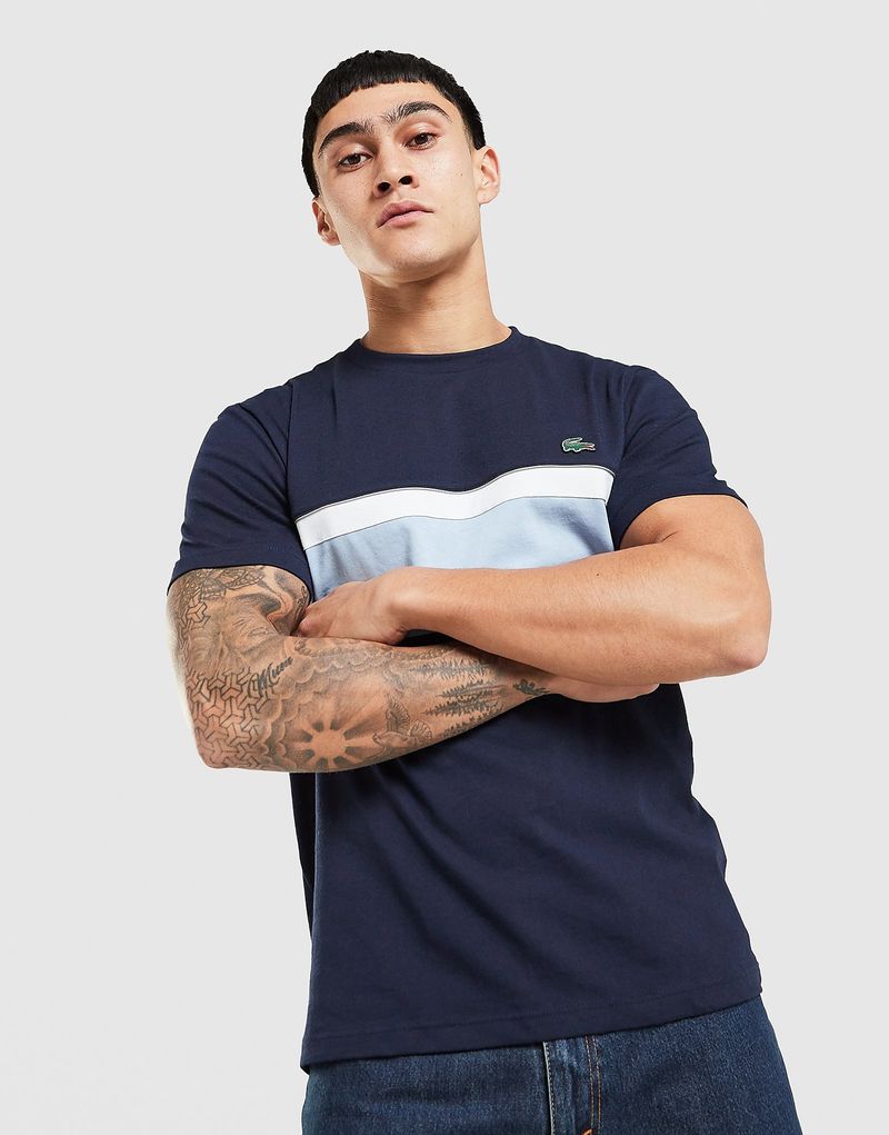Reflective Piping Colour Block T-Shirt - Herren, Blau - male - Size: 4/M