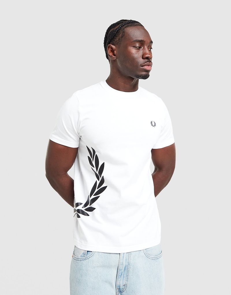 Mens Maglia Side Logo - Bianco, bianco bianco Uomo taglia M