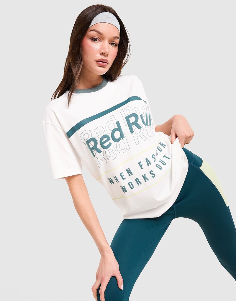 Womens Maglia Skyline Oversized Graphic - Bianco, bianco bianco Donna taglia M