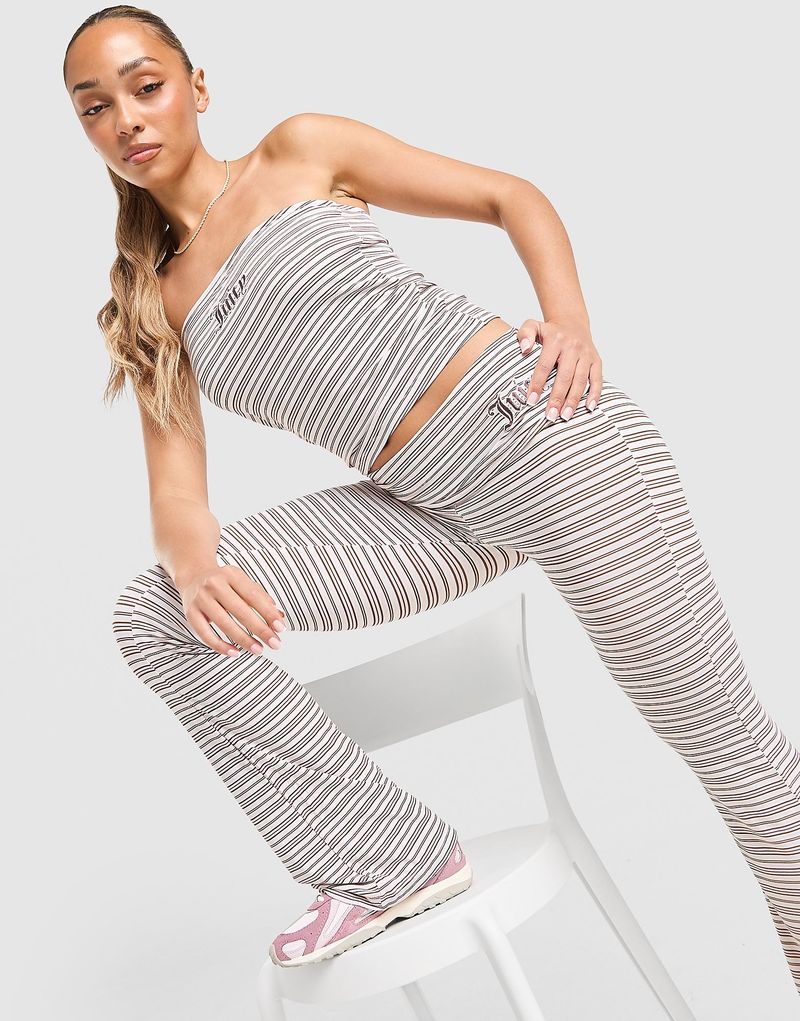Stripe Logo Bandeau Top - Damen, Rosa - female - Size: S
