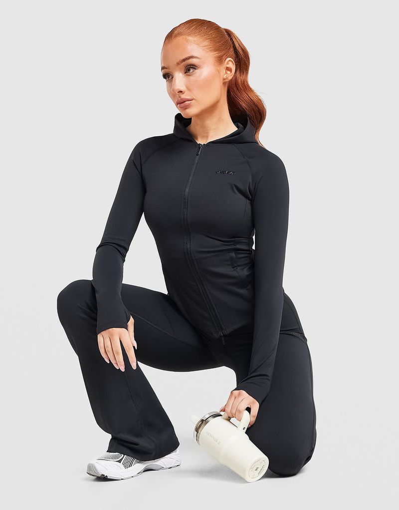 Sculpt Full Zip Hoodie - Damen, Schwarz - female - Size: S