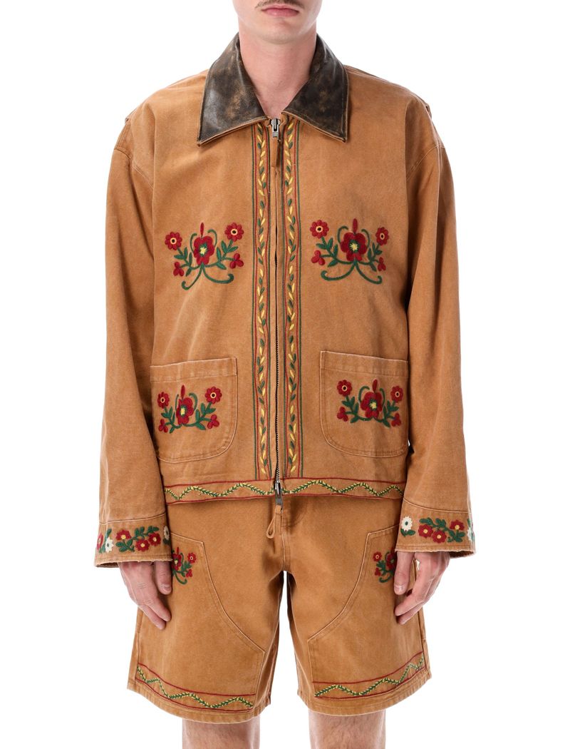 Heritage-Inspired Rosette Work Jacket - Size L