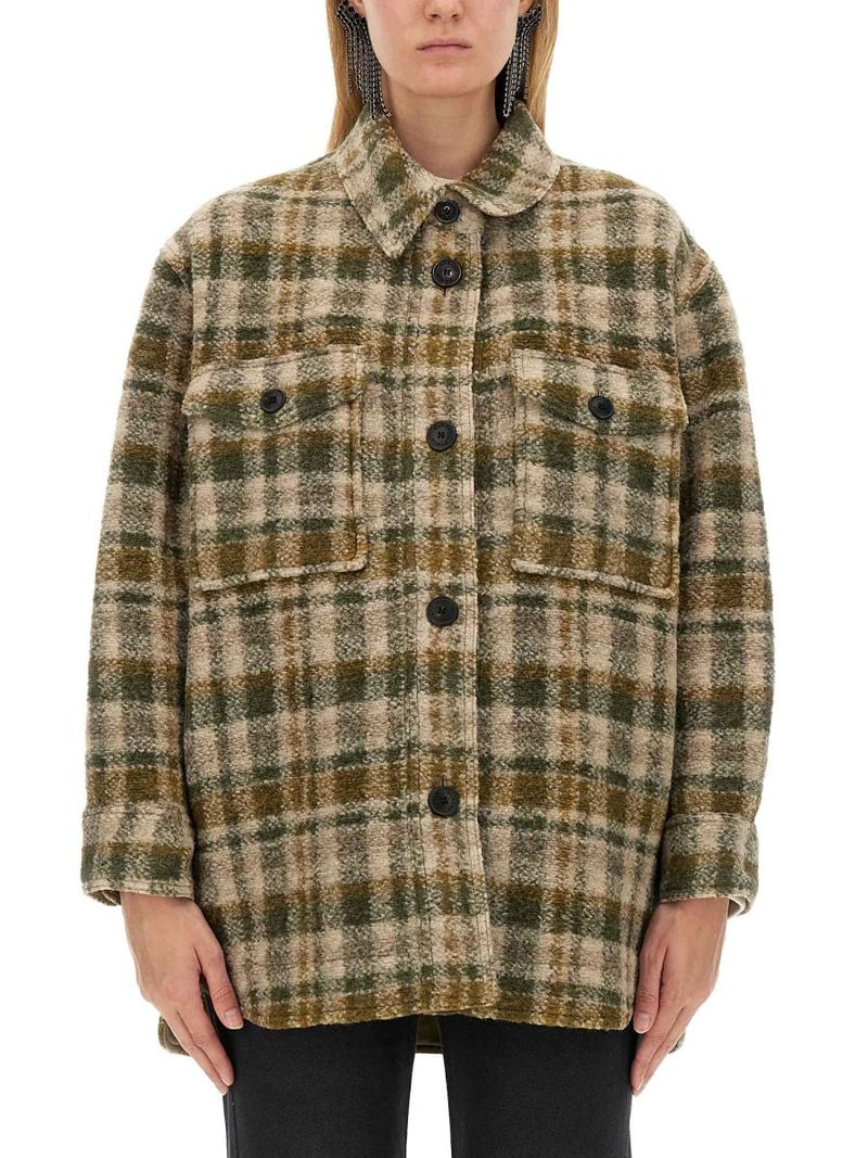 Harveli Oversized Checked Wool-blend Jacket