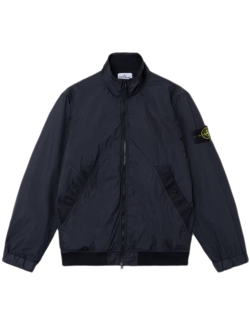 Stand Collar Jacket with Ribbed Lining - Size M