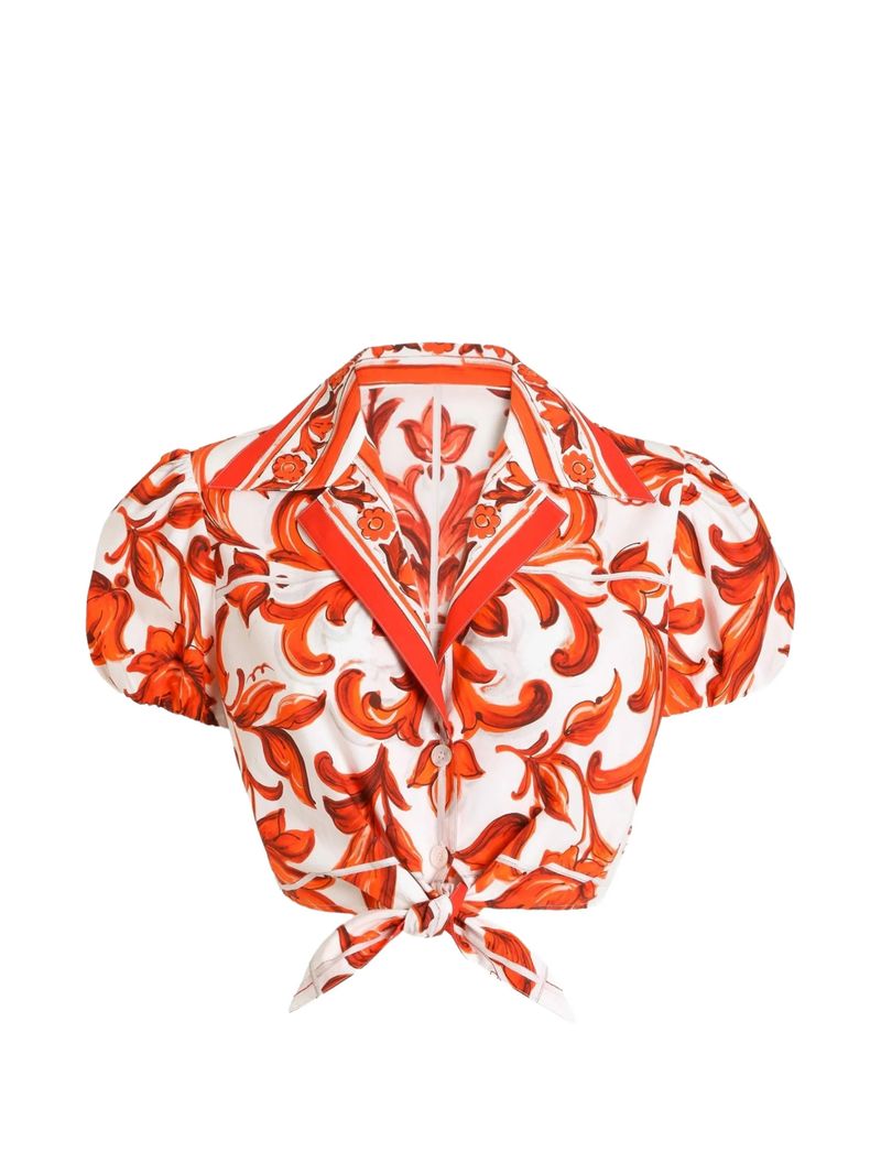 Front Tie Bow Shirt with Vertical Darts - Size 40