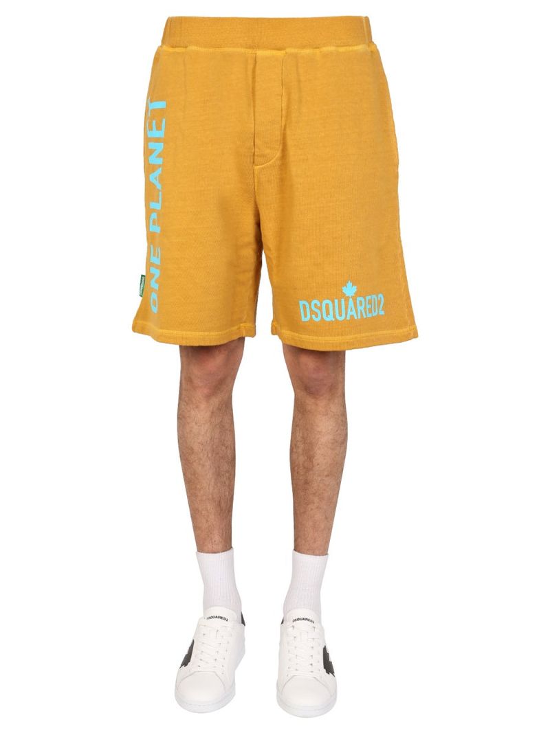 One Life One Planet" Bermuda Shorts