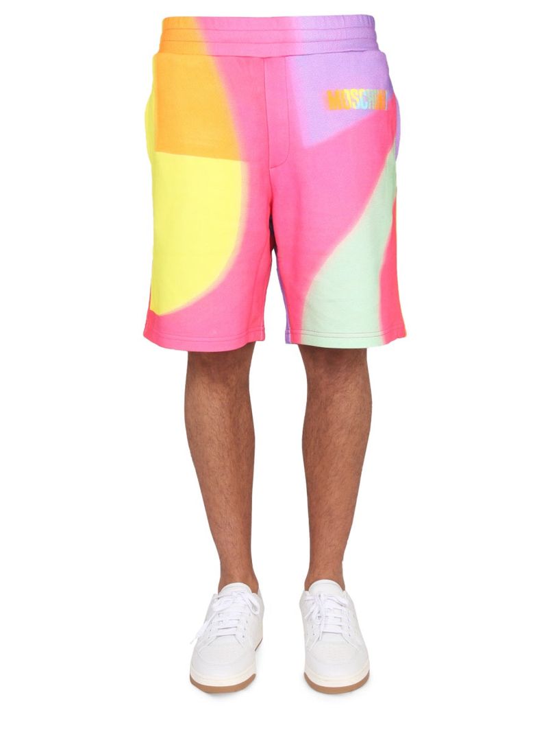 Elastic Waistband Sweatshirt Shorts for Men