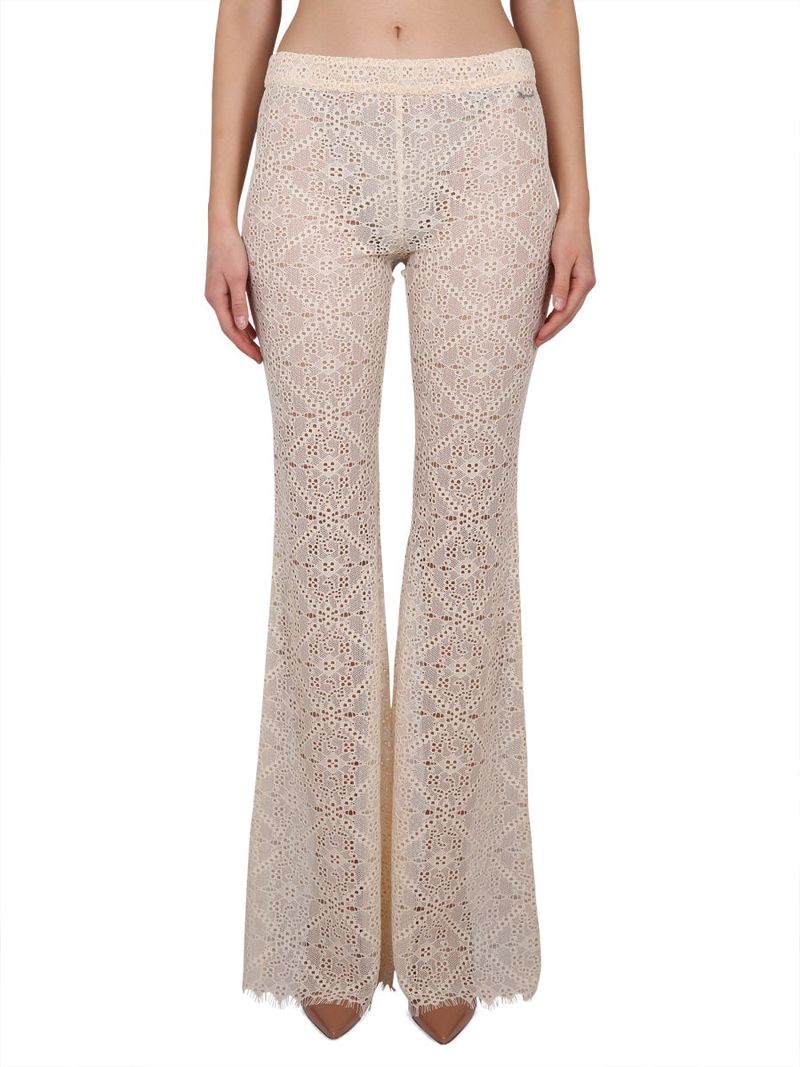 Embroidered Frayed Trousers for Women
