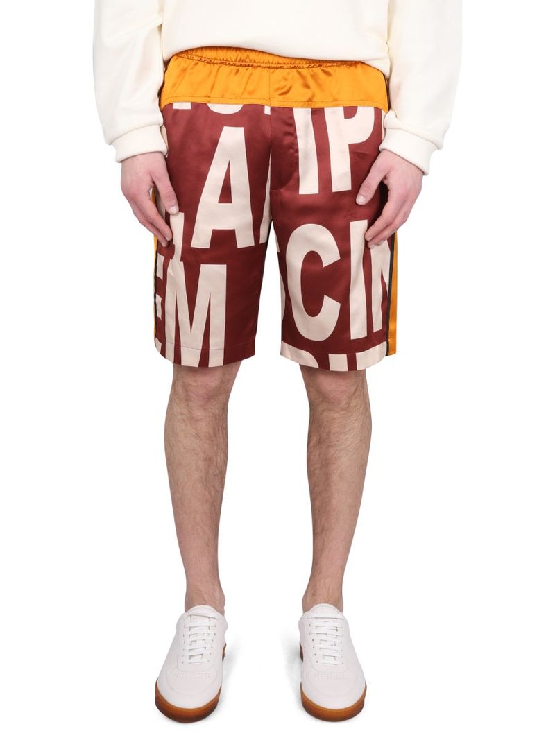 Men's Mini Bermuda Shorts with Elastic Waistband