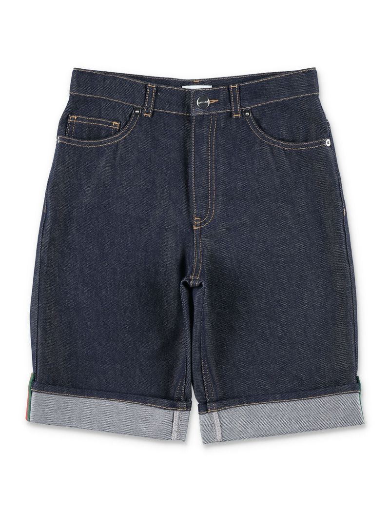 Classic Five-Pocket Cuffed Shorts for Boys