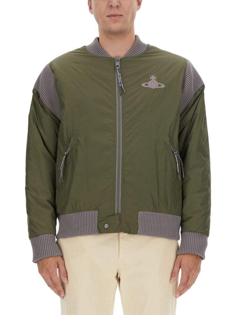 Cyclist Panelled Bomber Jacket