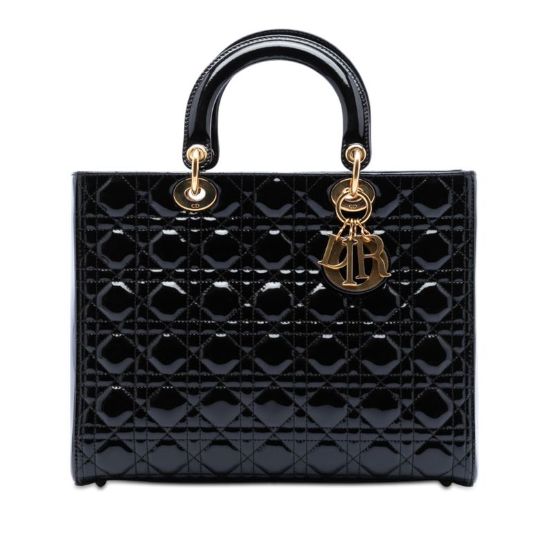 Large Patent Cannage Lady Dior