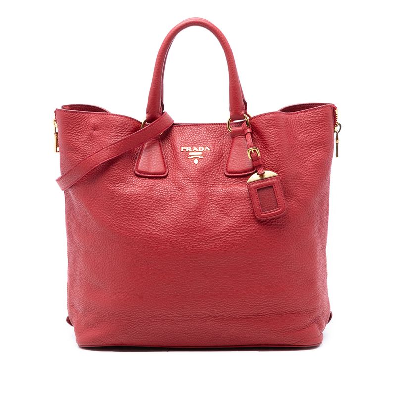 Vitello Daino Side Zip Shopper Tote