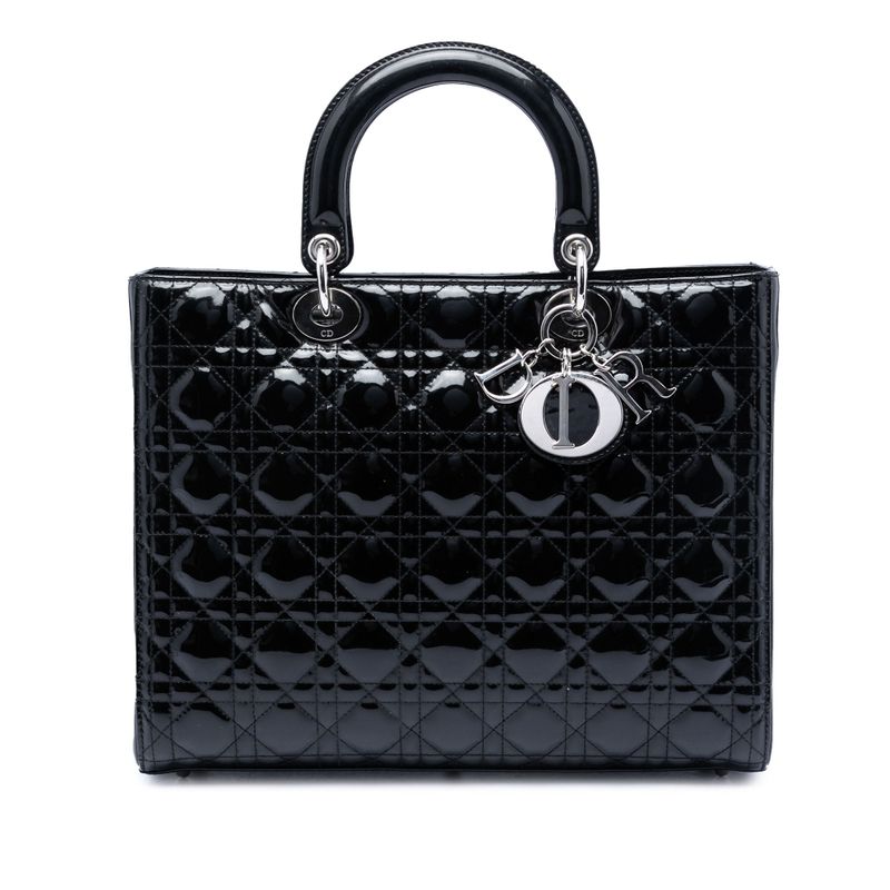 Large Patent Cannage Lady Dior