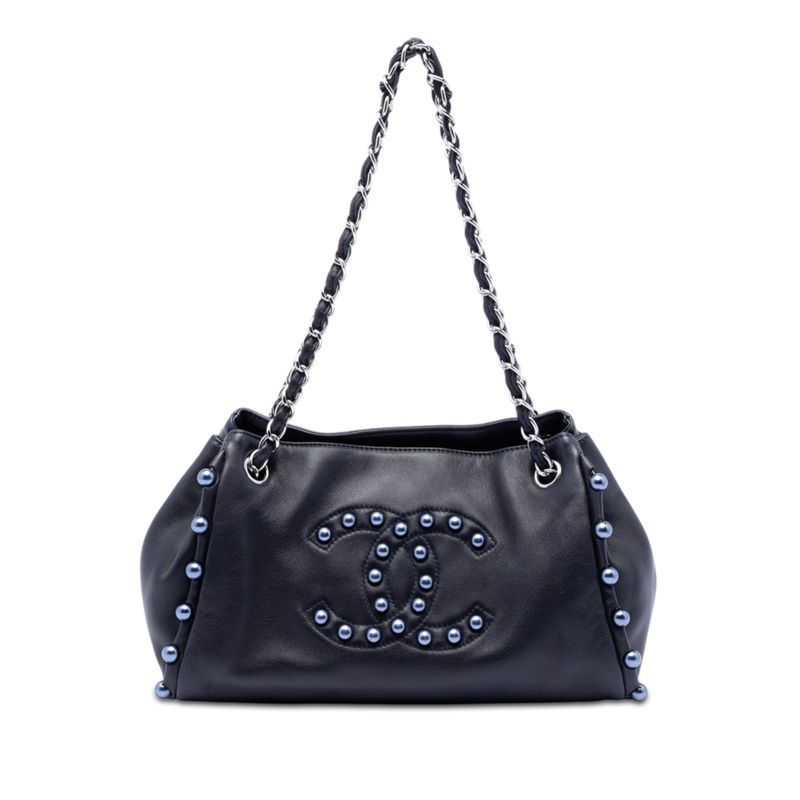 Small Lambskin Pearl Obsession Accordion Tote