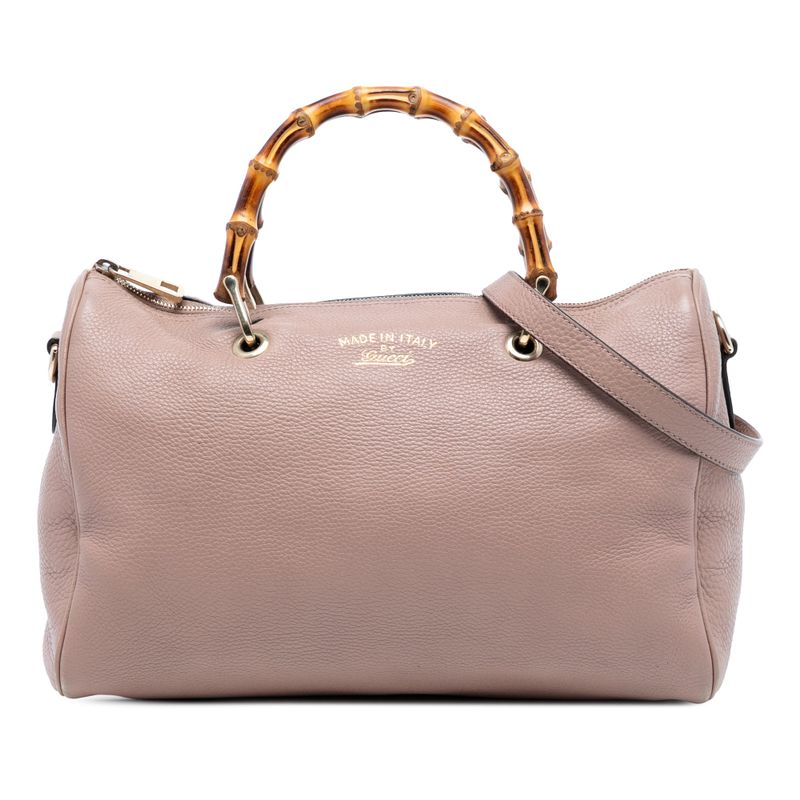 Medium Calfskin Bamboo Shopper Boston Bag