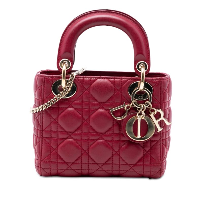 Mini Lambskin Cannage Lady Dior