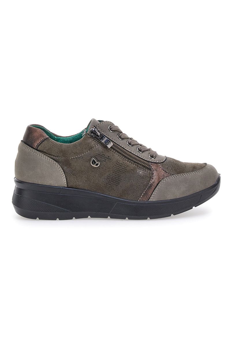 Scarpe Stringate Marroni con Dettagli in Color Bronzo e Soletta Estraibile J522501 38