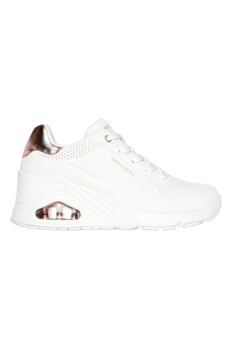 Sneakers bianche con zeppa e dettagli oro Uno Wedge Hi Steps 39
