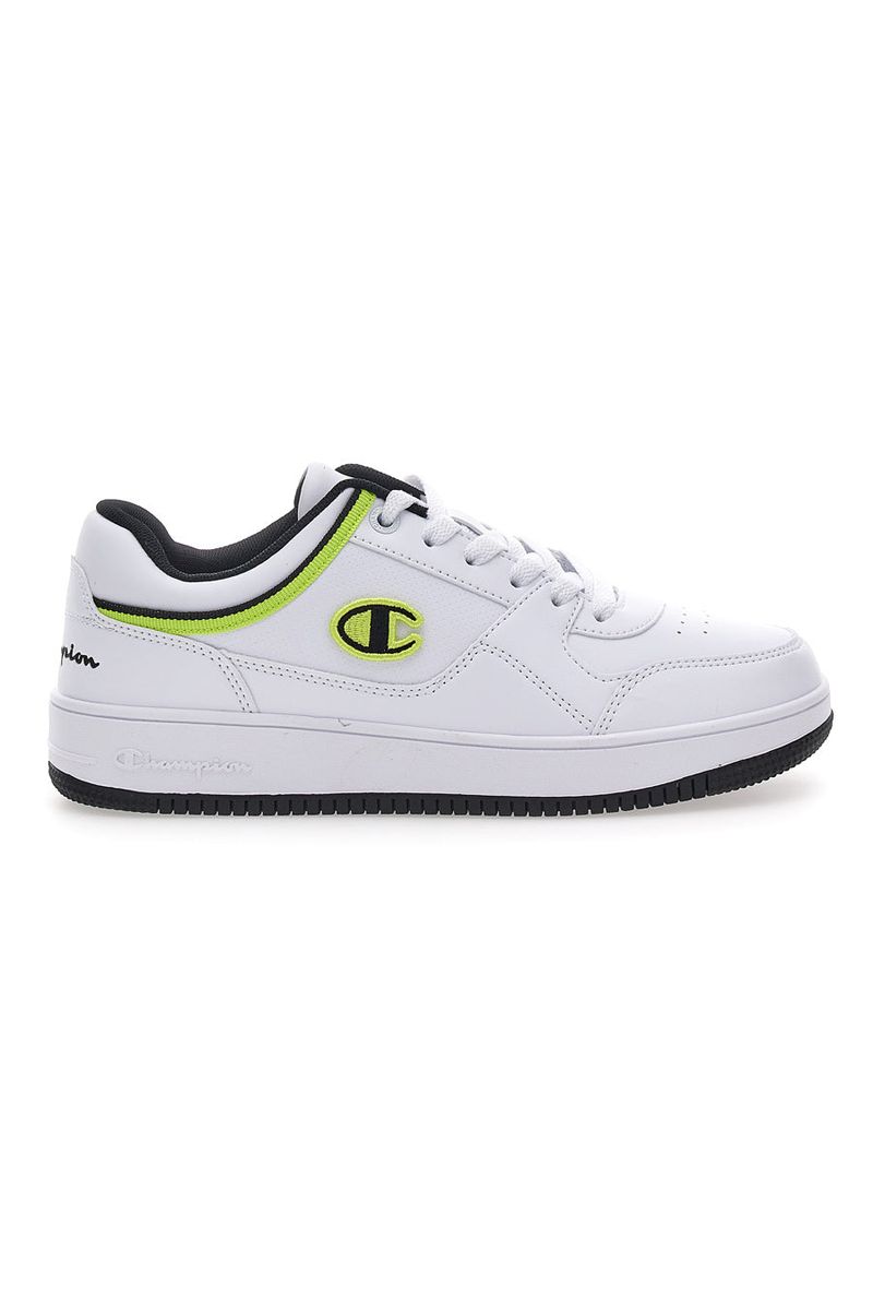Sneakers Bianche con Dettagli Blu e Gialli RD18 LOW G GS 38