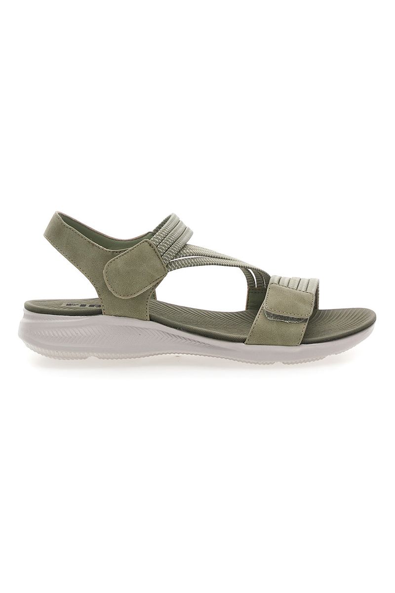 Sandali Khaki con Doppia Fascia e Elastico Effetto Corda 2 38