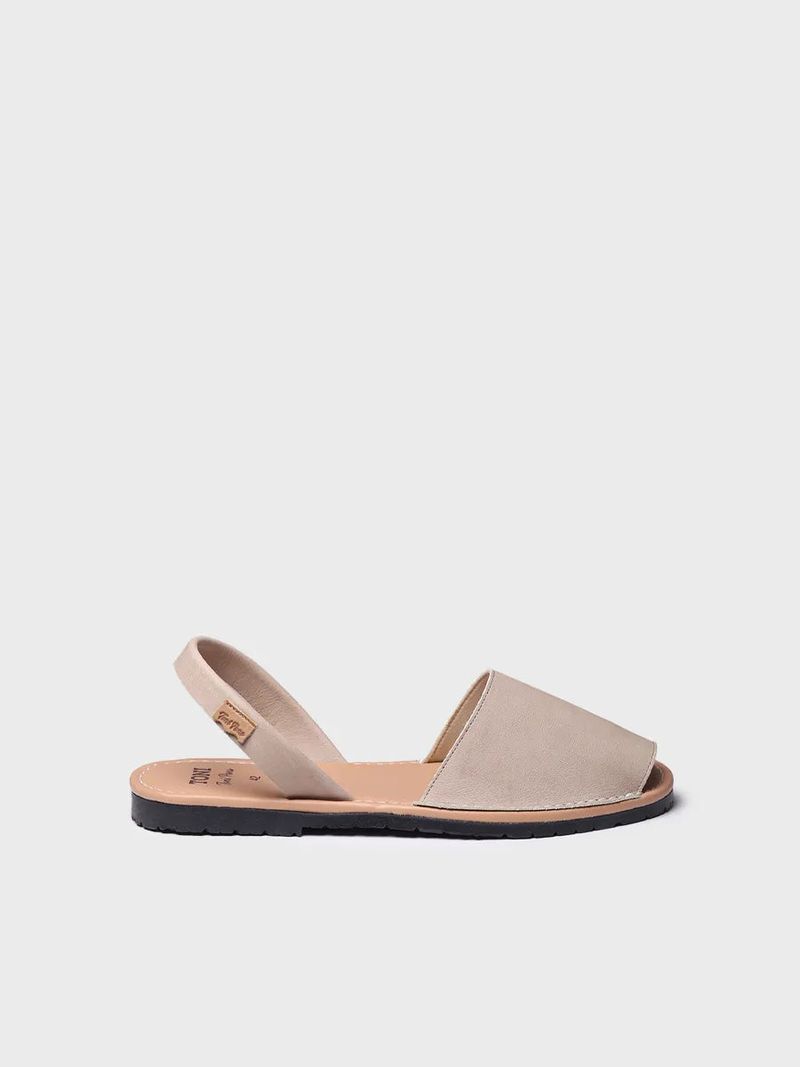 Sandalia de hombre con tiras cruzadas en color taupe | GRAU-P