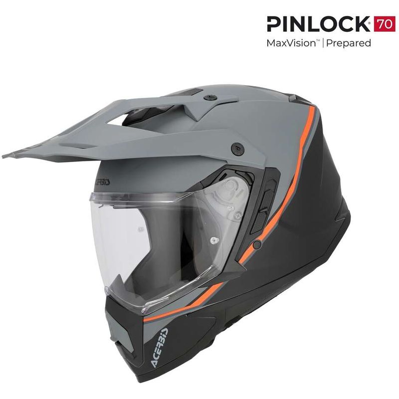 Casco Moto Adventure ASSAULT Nero Arancione Fluo taglia S
