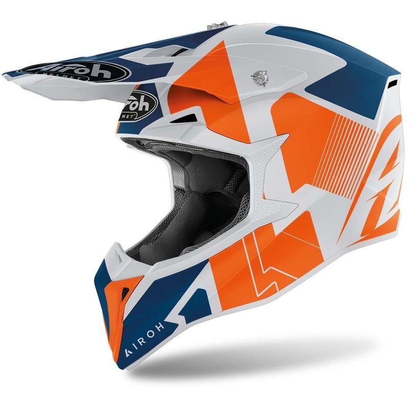 Casco Moto Cross Enduro WRAAP Raze Arancio Opaco taglia S
