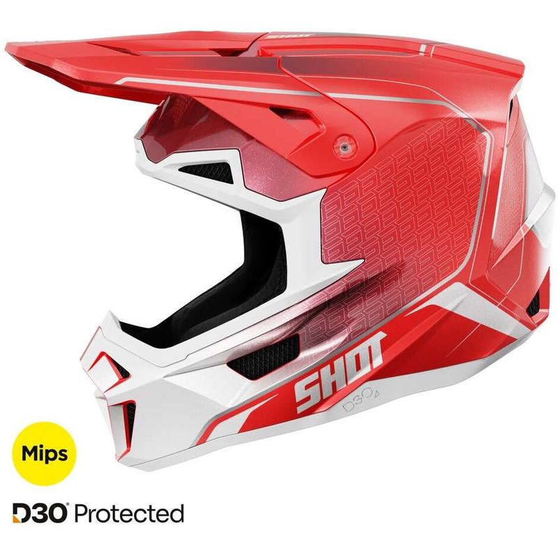 Casco Moto Cross Enduro LITE CHALLENGER Rosso Perla taglia XL