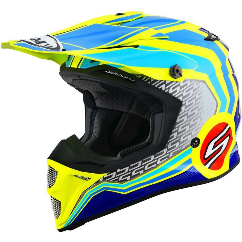 Casco Moto Cross Enduro MX SPEED PRO FORWARD Blu Giall taglia S