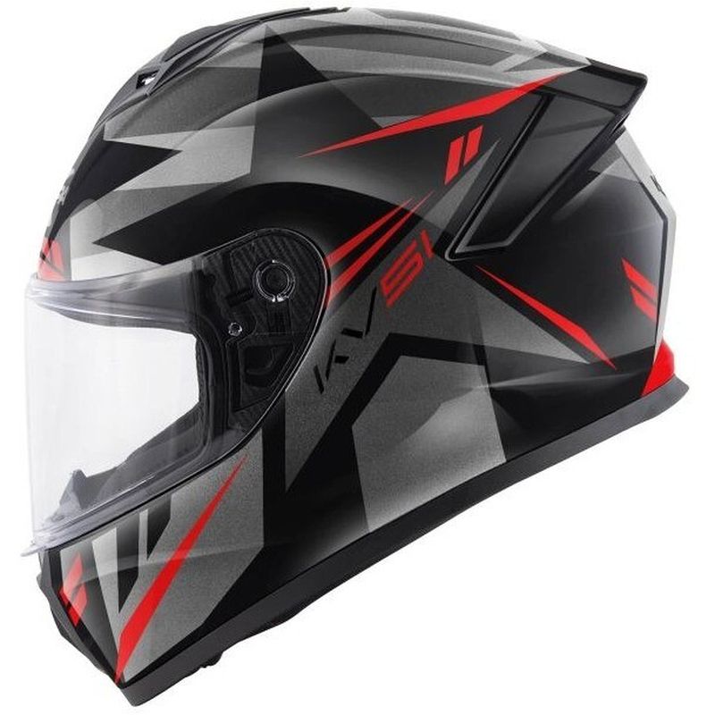 Casco Moto Integrale KV51 ZENITH Nero Titanio Rosso taglia XS
